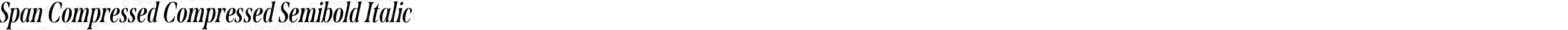 Span Compressed Compressed Semibold Italic