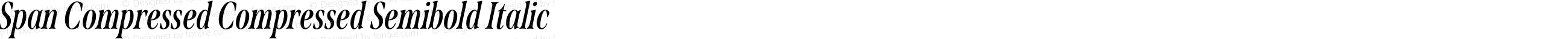 Span Compressed Compressed Semibold Italic