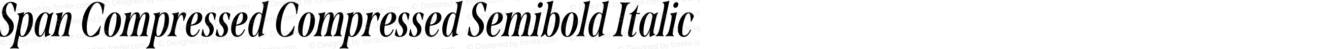 Span Compressed Compressed Semibold Italic