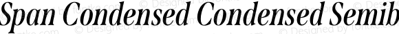 Span Condensed Condensed Semibold Italic