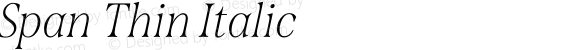 Span Thin Italic