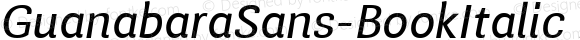 GuanabaraSans-BookItalic Italic