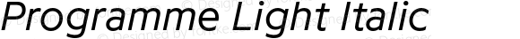 Programme Light Italic