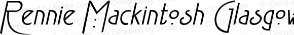 Rennie Mackintosh Glasgow Italic