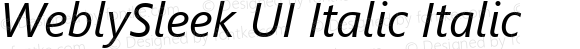 WeblySleek UI Italic Italic