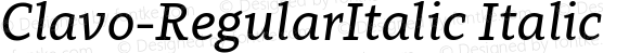 Clavo-RegularItalic Italic