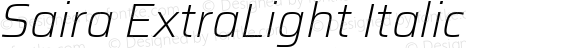 Saira ExtraLight Italic