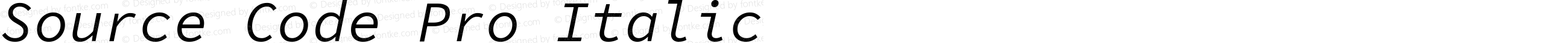 Source Code Pro Italic