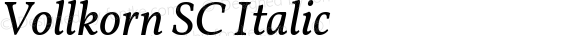 Vollkorn SC Italic