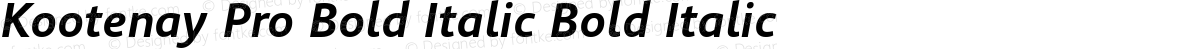 Kootenay Pro Bold Italic Bold Italic