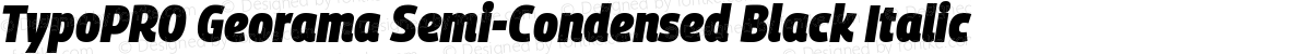 TypoPRO Georama Semi-Condensed Black Italic