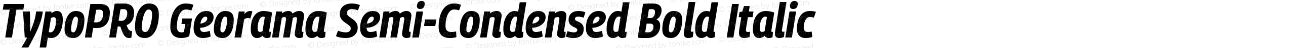 TypoPRO Georama Semi Condensed Bold Italic