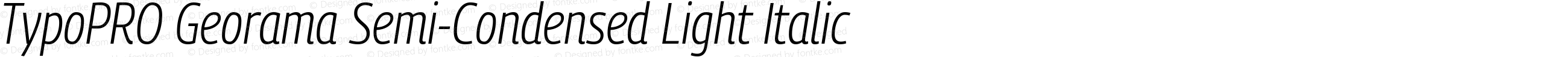 TypoPRO Georama Semi Condensed Light Italic