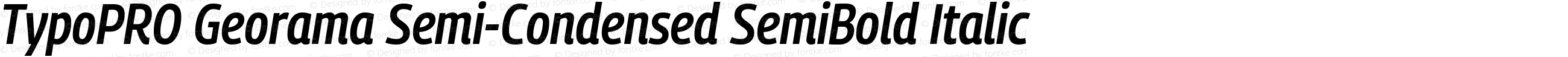 TypoPRO Georama Semi Condensed SemiBold Italic