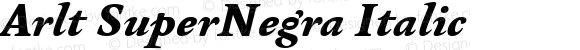 Arlt SuperNegra Italic Version 1.000 2007 initial release
