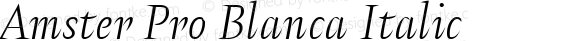 Amster Pro Blanca Italic