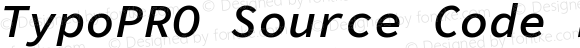 TypoPRO Source Code Pro Semibold Italic