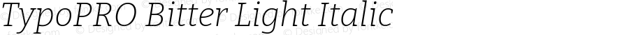 TypoPRO Bitter Light Italic