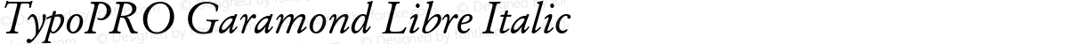 TypoPRO Garamond Libre Italic