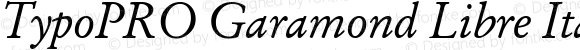 TypoPRO Garamond Libre Italic