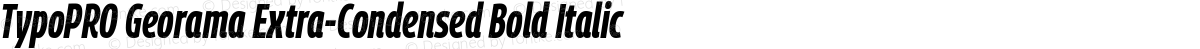 TypoPRO Georama Extra-Condensed Bold Italic