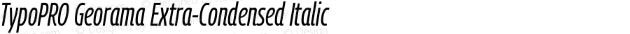 TypoPRO Georama Extra-Condensed Italic