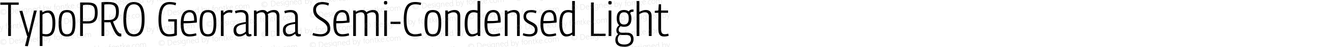 TypoPRO Georama Semi-Condensed Light