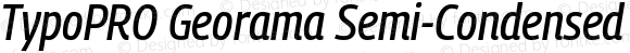 TypoPRO Georama Semi Condensed Medium Italic