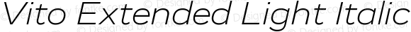 Vito Extended Light Italic