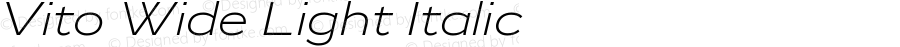 Vito Wide Light Italic