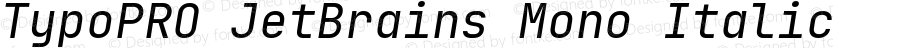 TypoPRO JetBrains Mono NL Italic