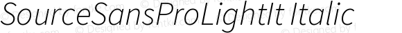 Source Sans Pro Light Italic