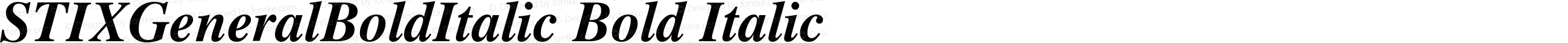 STIXGeneralBoldItalic Bold Italic