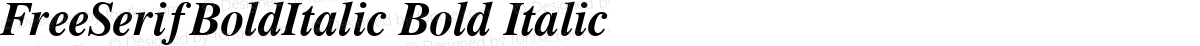 FreeSerifBoldItalic Bold Italic