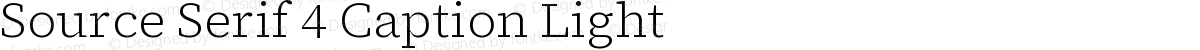 Source Serif 4 Caption Light