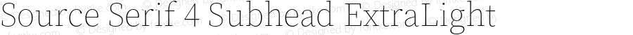 Source Serif 4 Subhead ExtraLight