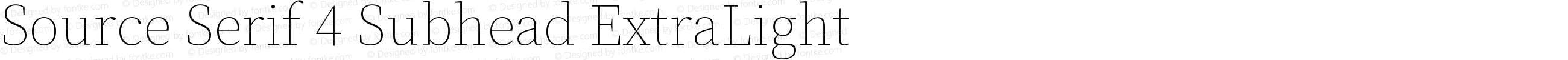 Source Serif 4 Subhead ExtraLight