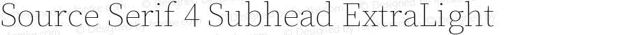 Source Serif 4 Subhead ExtraLight