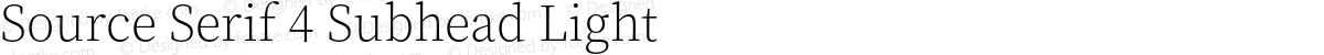 Source Serif 4 Subhead Light