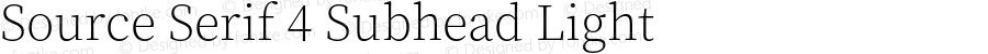 Source Serif 4 Subhead Light