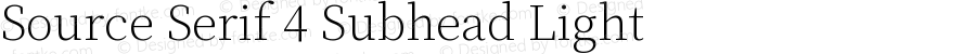 Source Serif 4 Subhead Light