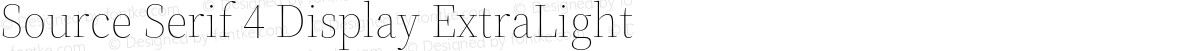 Source Serif 4 Display ExtraLight