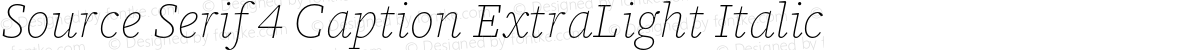 Source Serif 4 Caption ExtraLight Italic