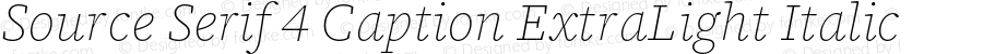 Source Serif 4 Caption ExtraLight Italic