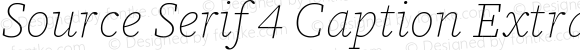 Source Serif 4 Caption ExtraLight Italic