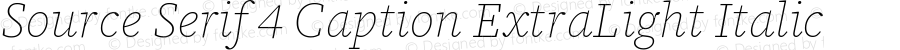 Source Serif 4 Caption ExtraLight Italic