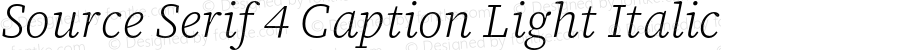 Source Serif 4 Caption Light Italic