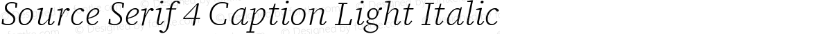 Source Serif 4 Caption Light Italic