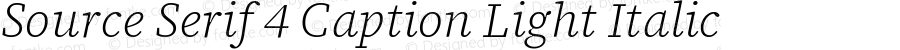 Source Serif 4 Caption Light Italic