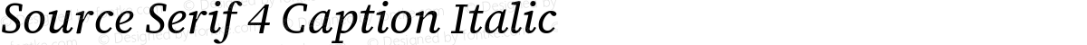 Source Serif 4 Caption Italic